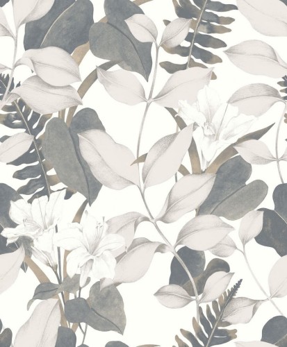 Tapeta roślinna Casadeco SOLI 200266666 Royal Lily Soliflore