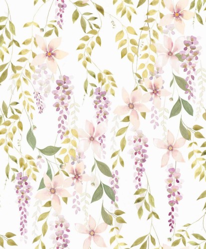 Tapeta kwiatowe pnącza Casadeco SOLI 200305202 Wisteria Soliflore