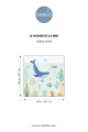 Mural wieloryb i morskie stworzenia Caselio MNM 105666006 S Le Monde De La Mer Les Minis Mondes