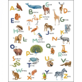 Mural abecadło i zwierzęta francuski Caselio MNM 105672303 M Apprenons L Alphabet Les Minis Mondes
