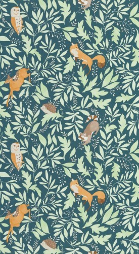 Tapeta leśne zwierzęta Caselio MNM 105746009 Balade En Foret Les Minis Mondes