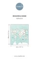 Mural mapa świata i zwierzęta Caselio MNM 105766301 M Decouvrir Le Monde Les Minis Mondes