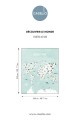 Mural mapa świata i zwierzęta Caselio MNM 105766302 L Decouvrir Le Monde Les Minis Mondes