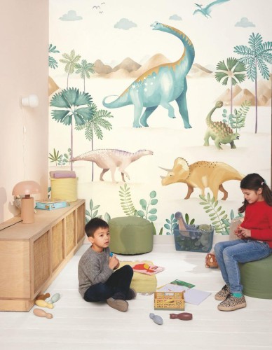 Mural dinozaury Caselio MNM 105774506 S Le Monde Des Dinosaures Les Minis Mondes