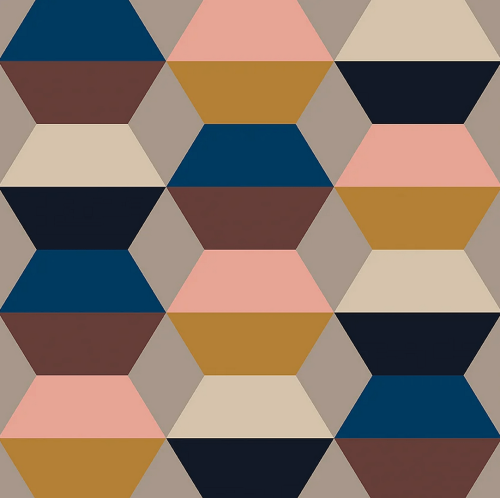 Tapeta geometryczna z efektem 3D Boras Tapeter 4753 Prisma Graphics