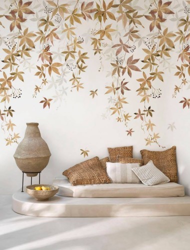 Mural roślinne pnącza Casadeco WDWD 200062303 M Vigne En Fleur Wonderwalls 2