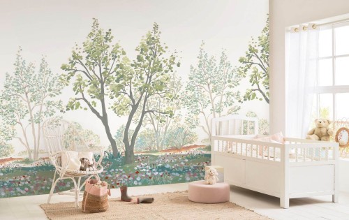 Mural krajobraz drzew Casadeco WDWD 200077007 S Life Moment Wonderwalls 2