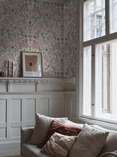 Mural roślinny z psami Boras Tapeter Studio 9581W Whippet