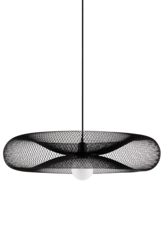 1 szt / 24 H Lampa wisząca nowoczesna siatka 273611 Torus 65 Black Globen