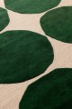 Dywan wełniany geometryczny koła Marimekko Isot Kivet Green 132507