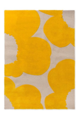 Dywan wełniany żółty w kwiaty Marimekko Iso Unikko Yellow 132306