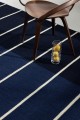 Dywan wełniany w paski Marimekko Tiibet Deep Blue 132808