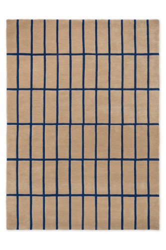Dywan wełniany w kratkę Marimekko Tiiliskivi Bright Blue 132908