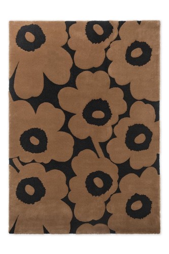 Dywan wełniany w kwiaty retro Marimekko Unikko Beige 132211