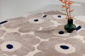 Dywan wełniany kwiaty Marimekko Unikko Greige 132401