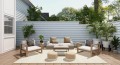 Dywan zewnętrzny geometryczny Acores II White Carpet Decor Outdoor/Indoor