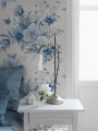 Tapeta bukiety kwiatów Boras Tapeter 6140 Floral Charm Blue & White