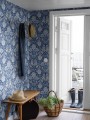 Tapeta kwiaty vintage Boras Tapeter 6141 Dahlia Garden Blue & White