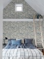 Tapeta botaniczna w stylu chinoiserie Boras Tapeter 6143 Paradise Birds Blue & White