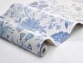 Tapeta kwiaty vintage Boras Tapeter 6144 Alicia Blue & White