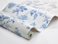 Tapeta kwiaty Boras Tapeter 6146 Blomslinga Blue & White