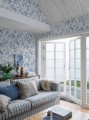 Tapeta kwiaty Boras Tapeter 6146 Blomslinga Blue & White
