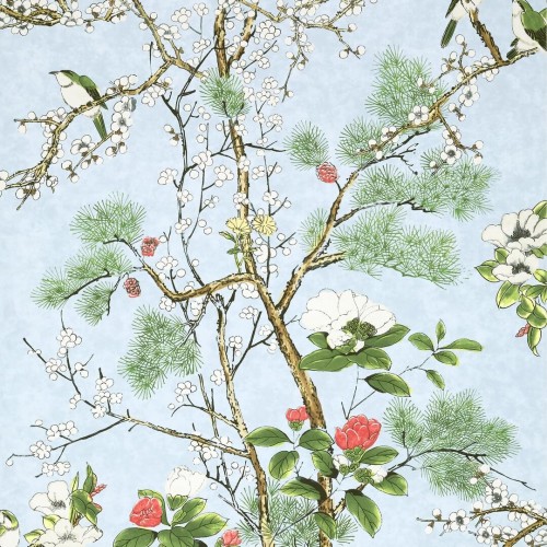 Tapeta botaniczna w stylu chinoiserie Thibaut T13620 Katsura Grand Palace