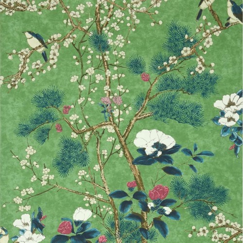 Tapeta botaniczna w stylu chinoiserie Thibaut T13623 Katsura Grand Palace
