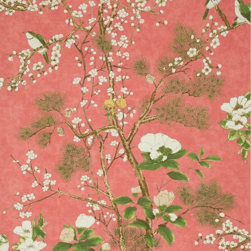 Tapeta botaniczna w stylu chinoiserie Thibaut T13624 Katsura Grand Palace