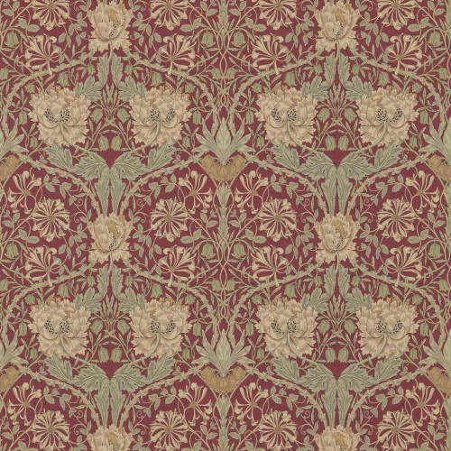 Tapeta roślinny ornament Morris & Co. 214700 Honeysuckle & Tulip Morris & Friends