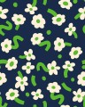 Fototapeta kwiatki Rebel Walls R20018 Dancing Flower Green Happy Socks