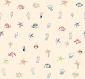 Fototapeta morskie ilustracje Rebel Walls R20020 Summer Lo-Fi Beige Happy Socks