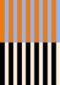 Fototapeta paski Rebel Walls R20021 Striped Orange Blue Happy Socks