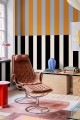 Fototapeta paski Rebel Walls R20021 Striped Orange Blue Happy Socks