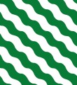 Fototapeta falujące paski Rebel Walls R20039 Polka Stripe Green Happy Socks