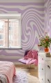 Fototapeta abstrakcyjna Rebel Walls R20046 Happy Wobbly Lilac Happy Socks