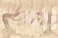 Fototapeta zaczarowany las Rebel Walls R20289 Dream Forest Girl Sandy Pink Mrs Mighetto