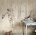 Fototapeta zaczarowany las Rebel Walls R20291 Dream Forest Girl Off White Mrs Mighetto