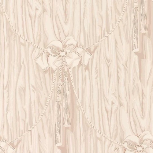 Tapeta drapowana zasłona z kokardami Sanderson 217308 Wilsford Giles Deacon