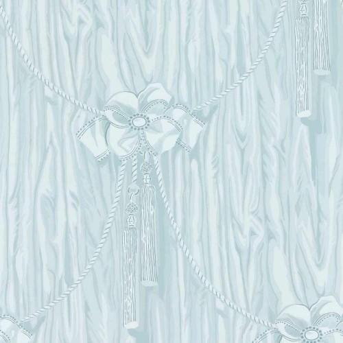 Tapeta drapowana zasłona z kokardami Sanderson 217309 Wilsford Giles Deacon