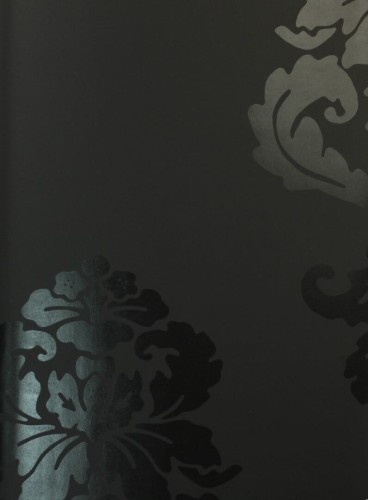 Tapeta adamaszek York Wallcoverings BL0397 Graphic Damask Black & White