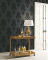 Tapeta adamaszek York Wallcoverings BL0397 Graphic Damask Black & White