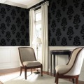 Tapeta adamaszek York Wallcoverings BL0397 Graphic Damask Black & White
