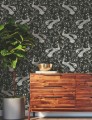 Tapeta botaniczna pawie York Wallcoverings BW3802 Plume Black & White