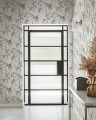 Tapeta liście bambusa York Wallcoverings BW3841 Bambo Ink Black & White