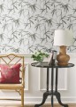 Tapeta liście bambusa York Wallcoverings BW3841 Bambo Ink Black & White