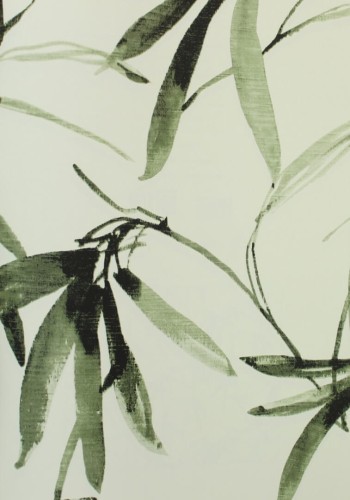 Tapeta liście bambusa York Wallcoverings BW3842 Bambo Ink Black & White