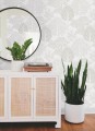 Tapeta azjatyckie drzewa York Wallcoverings BW3851 Kimono Trees Black & White