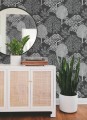 Tapeta azjatyckie drzewa York Wallcoverings BW3852 Kimono Trees Black & White