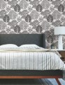Tapeta azjatyckie drzewa York Wallcoverings BW3853 Kimono Trees Black & White